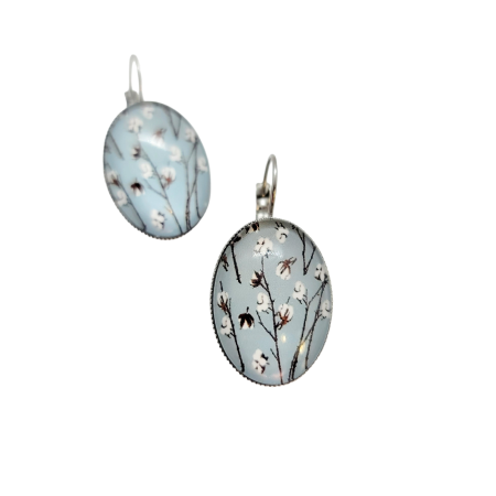 earrings steel cotton flowers1